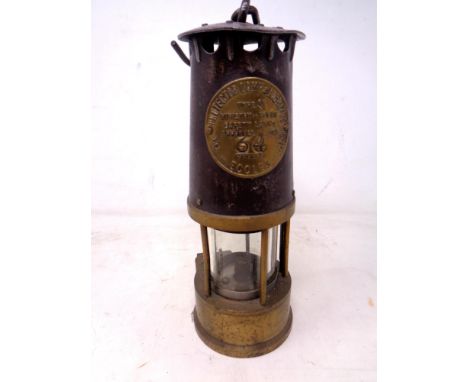An Eccles Protector miner's lamp type SL.