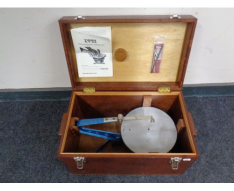 A Vibro A.T.53 electromagnetic drilling saw in a fitted box with original manual.