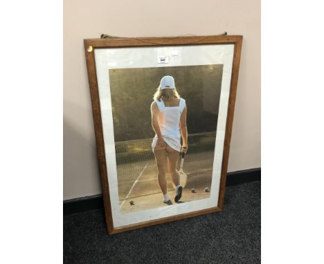An Athena colour print, Tennis Girl, 49cm x 75cm