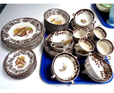 A set of 56 pieces of Royal Worcester Group Palissy Game series tea and dinnerware.