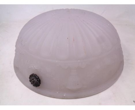 An Art Deco opaque glass light shade.