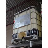 PLASTIC LIQUID STORAGE TOTE APPROX. 400 GALLONS #1