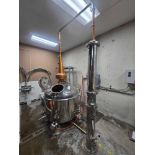 STAINLESS STEEL ELECTRIC POT STILL W/ COPPER ALEMBIC & CONDENSER APPROX. 150 GALLONS