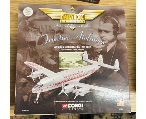 Corgi 1:144 Scale 47503 Frontier Airlines Detailed Diecast Model Air India 