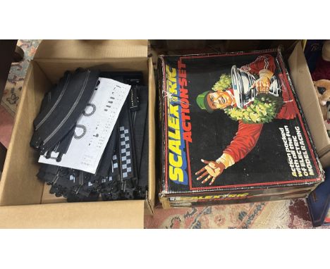 Scalextric set with extra track 