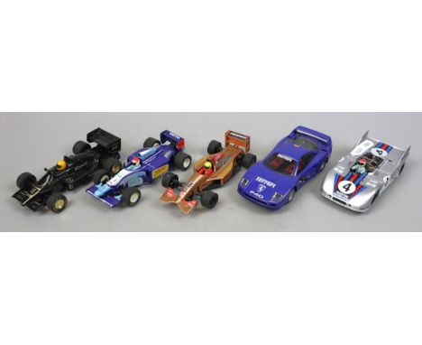 Collection of Scalextric to include Renault Turbo and Ferrari 