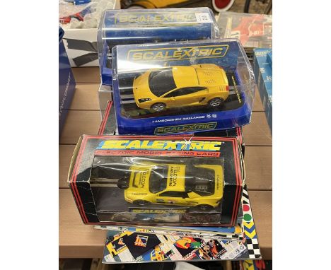 Collection of boxed Scalextric cars and ephemera 