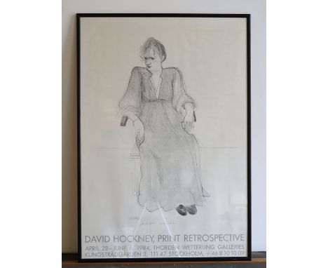 A David Hockney signed poster&nbsp;