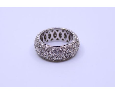 A diamond encrusted eternity ring&nbsp;