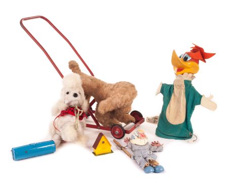 A Chiltern dog walker; a Mattel Woody Woodpecker and a Pelham Andy Pandy;
