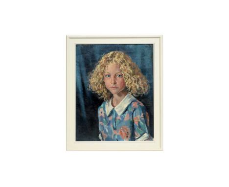 Alfred Neville Lewis(South African, 1895-1972)Portrait of a young girl with curled hair,signed,oil on canvas,49.5 x 39cms, in