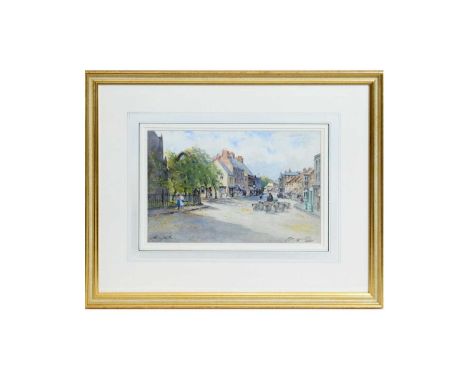 Thomas Swift Hutton(1875-1935)"Morpeth",signed and titled within the work,watercolour,22 x 32.5cms, in frame.