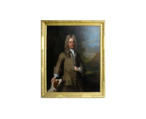 Circle of Willem Wissing(1656-1687)Three-quarter-length Portrait of William Braund,titled,oil on canvas,126 x 102cms, framed.