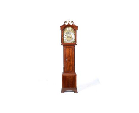 James Black, Kirkaldy: A 19th Century Scottish flame mahogany and banded longcase clock, the brass dial with silver Roman cha