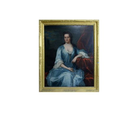 School of Sir Peter Lely(1618-1680)Three-quarter-length Portrait of a Noble Woman,oil on canvas,123 x 100cms, framed.