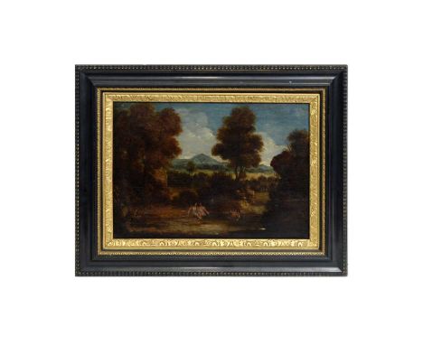In the manner of Nicolas Poussin(French, 1594-1665)The Bathers,oil on panel,20.5 x 29.5cms, in frame.Provenance: partial Maws