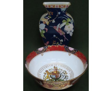 Royal Worcester Limited Edition Queen Elizabeth II Golden Jubilee ceramic bowl, plus Spode 'Java Maudra' Limited Edition cera