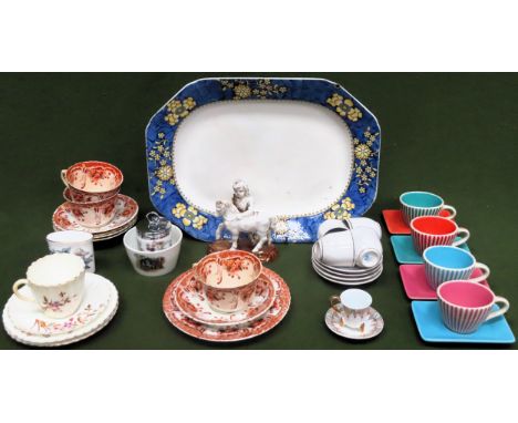 Sundry ceramics including LBVYR Cups and saucers, figure, large plate etc

All in used condition, unchecked 