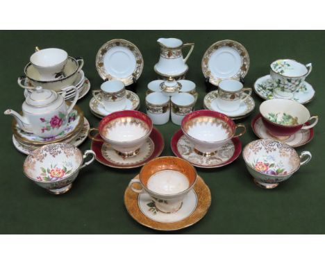 Quantity of various cups and saucers, Noritake gilded part coffee set, etc

all used and unchecked mostly appears reasonable 