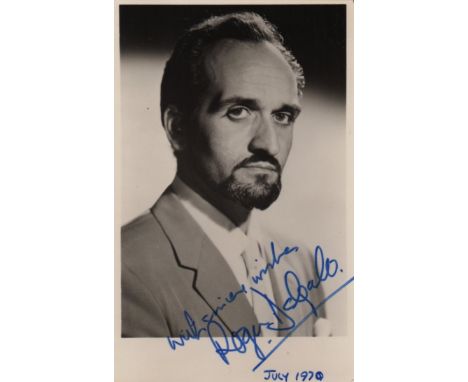  
DELGADO ROGER: (1918-1973) English Actor, remembered for being the first actor to portray the villainous Master in Doctor W