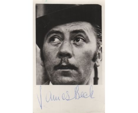BECK JAMES: (1929-1973) English Actor, famous for his portrayal of Private Walker in the British Sitcom Dad's Army. Rare sign