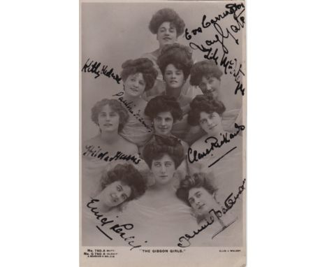 ENTERTAINMENT: Selection of vintage signed postcard photographs and a few slightly larger by various stage actresses (and som