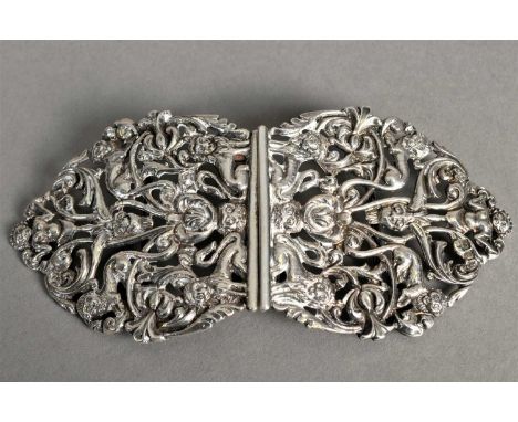 A Victorian silver nurses buckle, William Hutton &amp; Sons Ltd, London 1896, of typical form with pierced figural and animal