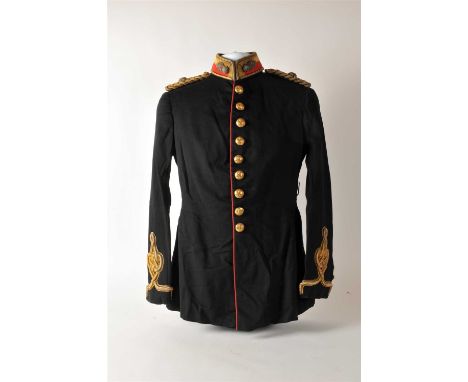 A Royal Artillery jacket by J. Daniels &amp; Co. Artillery Place, Woolwich circa 1900 the jacket with a standing collar featu