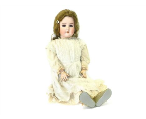 Heinrich Handwerck/Simon &amp; Halbig bisque doll, German, circa 1900, impressed “Germany Heinrich Handwerck Halbig 6/2”, wei