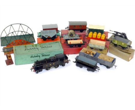 Hornby O Gauge Electric 4-4-2 Tank engine and Rolling Stock. Boxed Hornby O Gauge Electric 4-4-2 LMS E220 Tank engine, LMS 4 