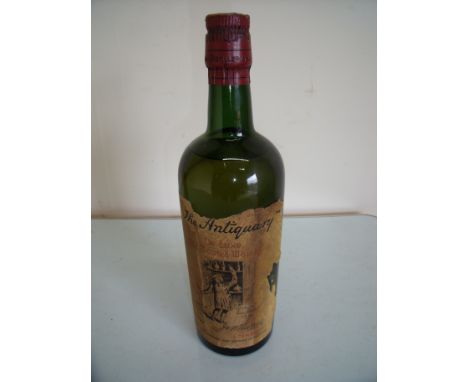 Sealed & unopened bottle on J & W Hardy of Edinburgh Antiquary Deluxe Old Scotch Whiskey 