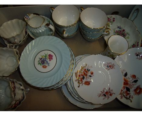 Aynsley part floral tea service and another part tea service (2)