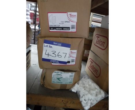 ***BUSINESS RECOVERY &amp; INSOLVENCY DIRECT***OPEN PIPE CLIPS 22MM x3 BOXES
