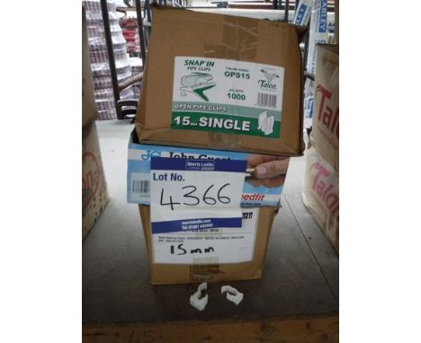 ***BUSINESS RECOVERY &amp; INSOLVENCY DIRECT***PIPE CLIPS 15MM x3 BOXES