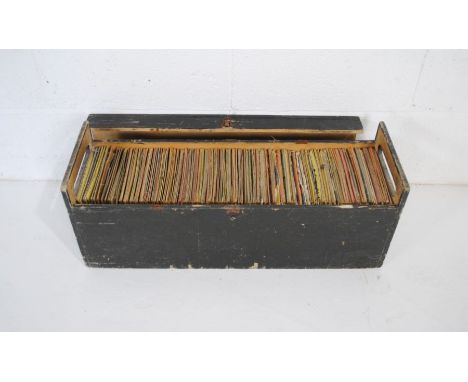 A quantity of 7" vinyl records consisting of mostly funk, soul and disco including George McCrae, War, The Fortunes, The Mome