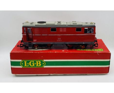 A boxed Lehmann L.G.B. G scale Bo-Bo diesel locomotive (2095) with instruction booklet