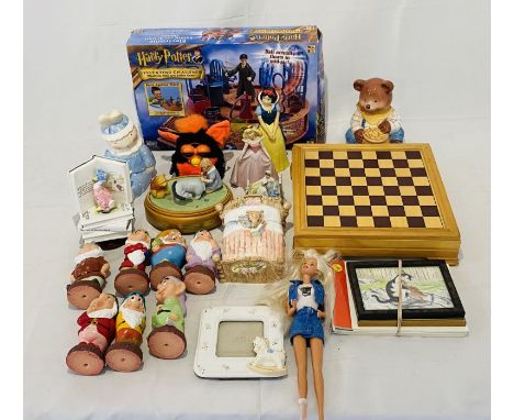 A collection of various games, children's toys and money boxes including a Harry Potter &amp; The Philosopher's Stone Levitat