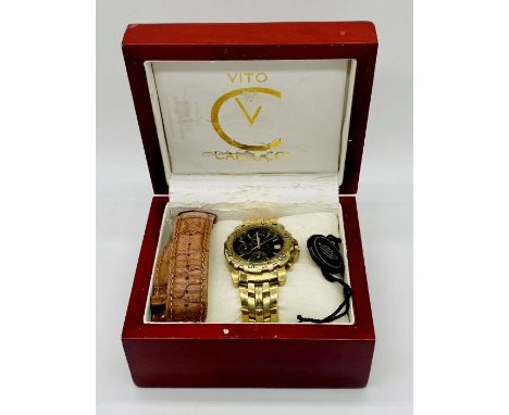 A Vito Carlucci chronograph watch in case