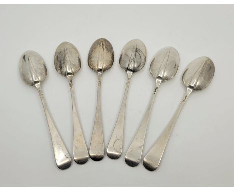 A set of six silver rat-tail pattern table spoons, by D & J Wellby Ltd, London 1912. (460.8g). (6)