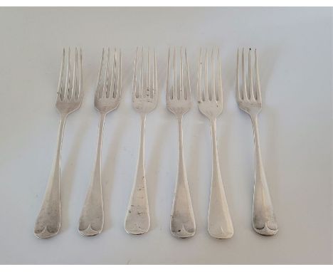 A set of six silver Hanoverian pattern dessert forks, by Barker Brothers Silver Ltd, Birmingham 1933. (291.8g). (6)&nbsp;