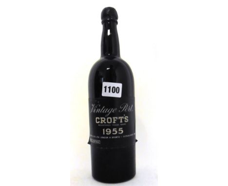 A bottle of Croft's 1955 Vintage port (ullage top shoulder)