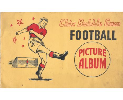 VINTAGE CHIX BUBBLE GUM FOOTBALL CARD ALBUM WITH 24 OF 48 CARDS