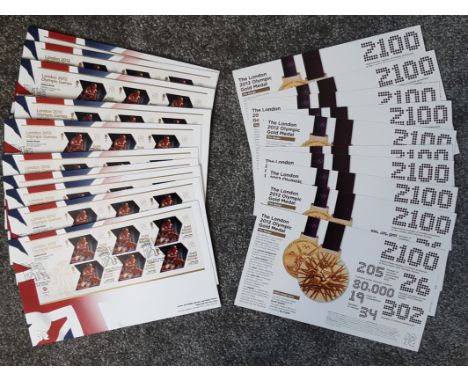2012 OLYMPIC GAMES JESSICA ENNIS POSTAL COVERS X 10
2012 London Olympic Games Athletics Jessica Ennis GB Stamp FDC x 10 all M