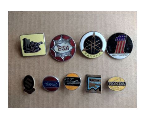 &nbsp;MOTORCYCLE RACING - VINTAGE BADGES X 9