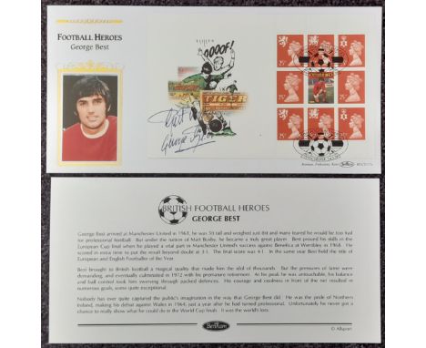 MANCHESTER UNITED GEORGE BEST AUTOGRAPHED LIMITED EDITION POSTAL COVER
Benham official Football Heroes First Day Cover Limite