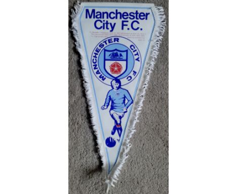 VINTAGE MANCHESTER CITY PENNANT
Approx 14 inches long
No plastic bar&nbsp;