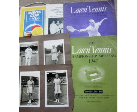 TENNIS - NICE SMALL COLLECTION OF VINTAGE TENNIS MEMORABILIA