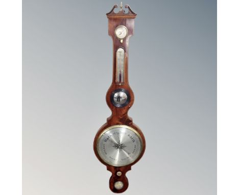 A 19th century mahogany banjo barometer. 