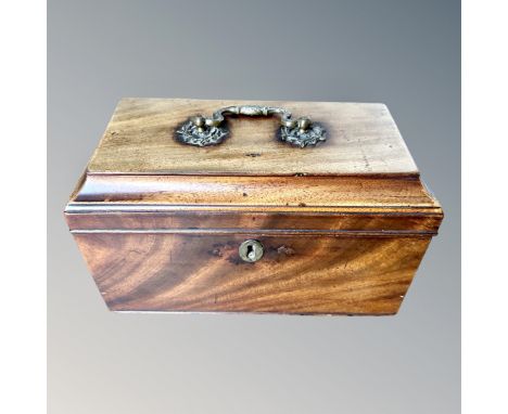 A George III mahogany tea caddy
