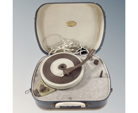 A 20th century Fidelity portable electric record player. 